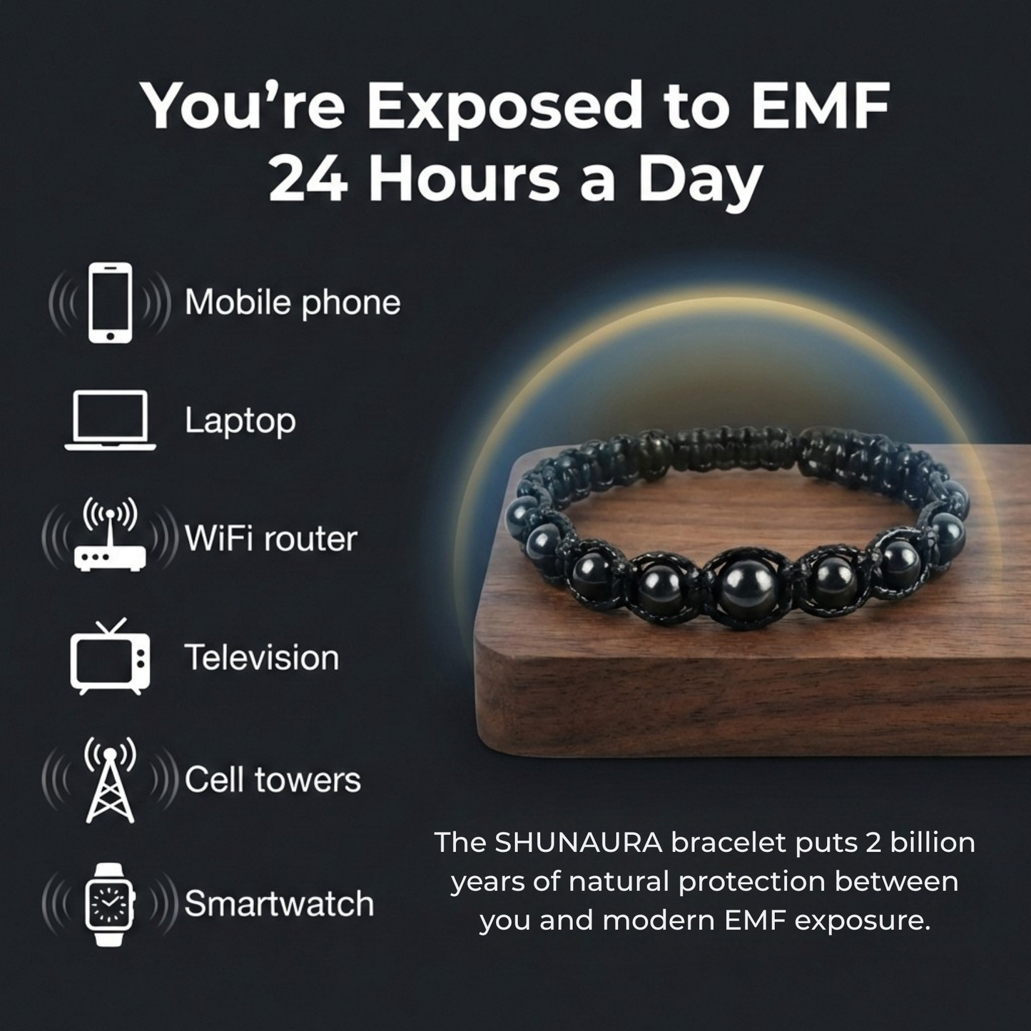 WAVEBLOCK™ — The Shungite EMF Protection Bracelet