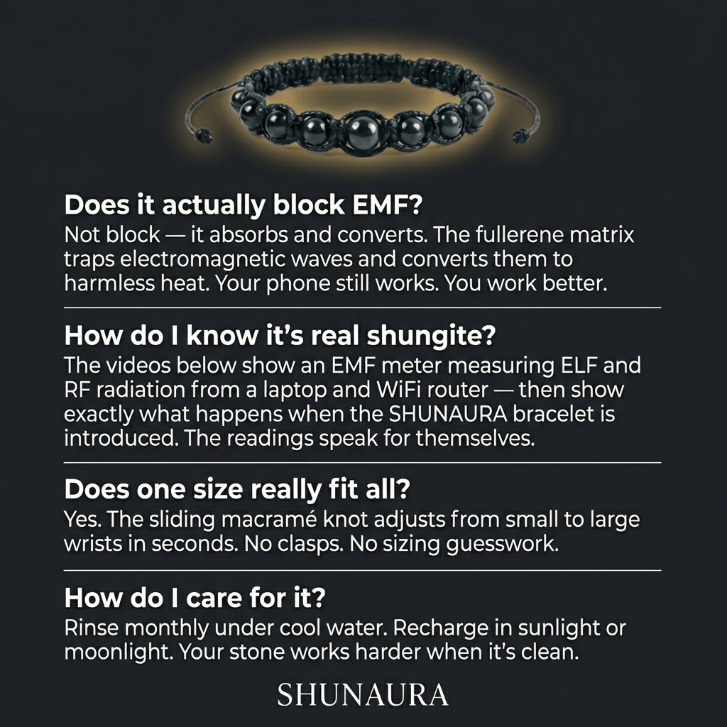 WAVEBLOCK™ — The Shungite EMF Protection Bracelet